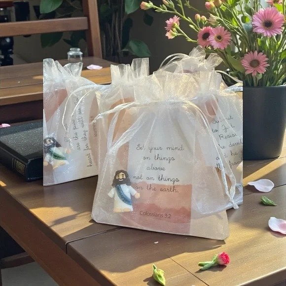 Christian Encouragement Gift Set (5 Bags) | Mini Jesus Figurines - Picture 3 of 3